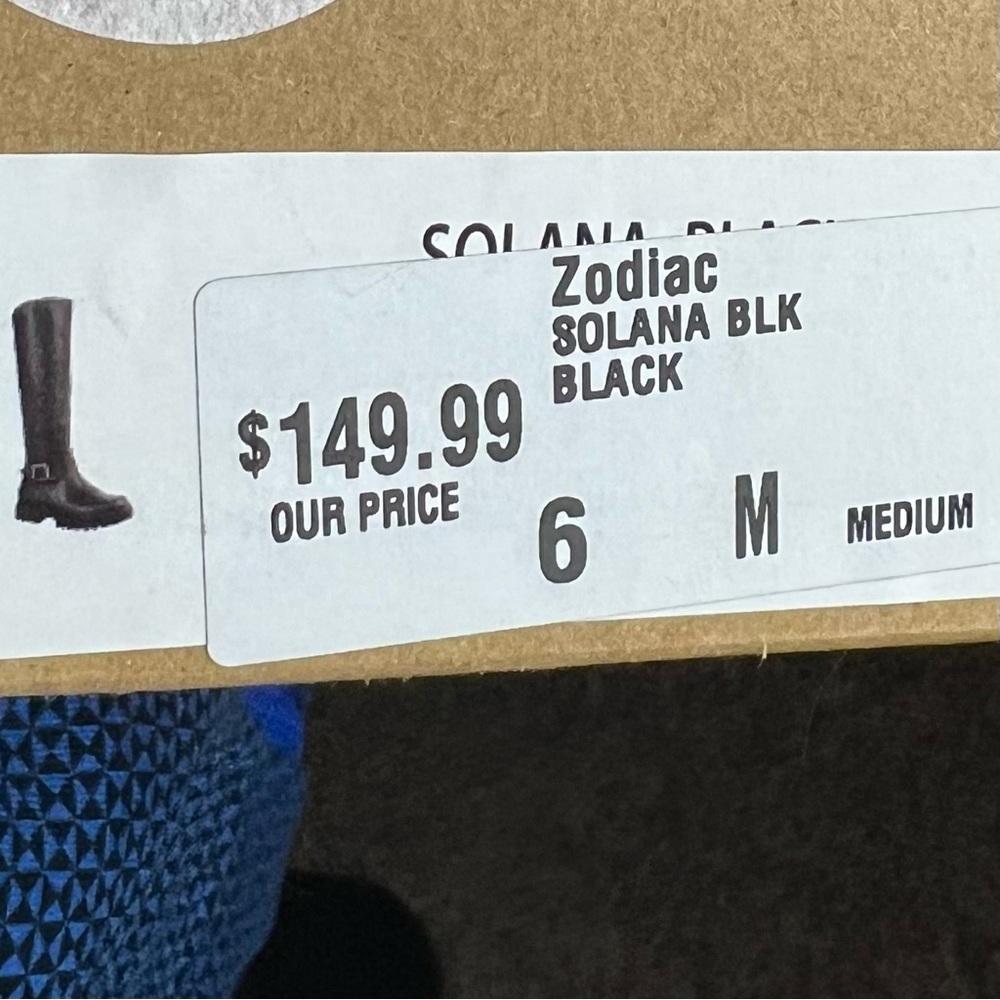 ⏳••NIB🤩 |•ZODIAC•| 'Solana' Rubber Tread Knee High Faux Leather Boots•• - Picture 11 of 15
